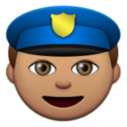 Olive Toned Police Officer