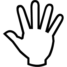Reversed Raised Hand with Fingers Splayed