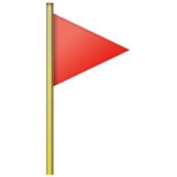 Triangular Flag on Post