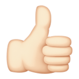 White Thumbs Up Sign